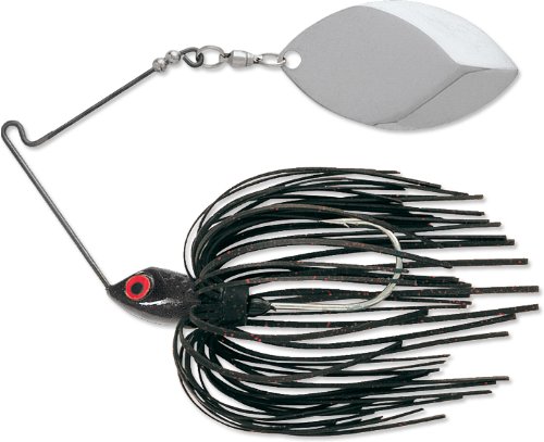 Terminator Super Stainless Spinnerbait-Oklahoma/Nickel Blade (Black Red Flake, 1/2-Ounce)
