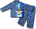 Batman "Lego Batman" flannel long-sleeve, long-leg Blue Coat Style Pajamas for Boys