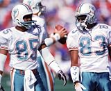 MARK CLAYTON & MARK DUPER MIAMI DOLPHINS 8X10 SPORTS ACTION PHOTO (A)