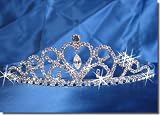 Bridal Wedding Tiara Crown With Heart Drop 25026