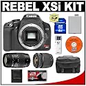 Canon EOS Digital Rebel XSi 12.2-Megapixel SLR Camera Body with Tamron 28-80mm and 70-300mm Lens + 8GB SD Memory Card + LP-E5 Battery + Case + Bonus Accessory Kit
