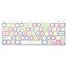 Cosmos Premium Rainbow White Color Silicone Soft Keyboard Cover Skin Protector for Macbook Pro 13