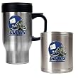 New York Giants 16oz Travel Mug & Stainless Can Holder Set - Helmet logo NFL Football