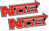 2 x (pair/set) Nitrous Oxide NOS System Aluminum Badge Emblems