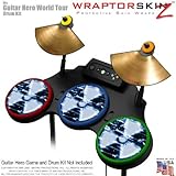 Radioactive Blue Skin by WraptorSkinz fits Guitar Hero 4 World Tour Drum Set for Nintendo Wii, XBOX