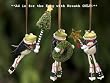 Patience Brewster Krinkles Frog with Wreath Christmas Ornament