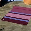 MundoYoga - Tapis de yoga indien classique en coton "Mysore", aubergine