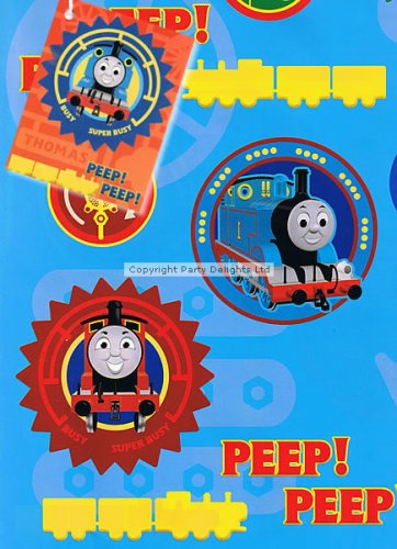 Thomas The Tank Engine - Giftwrap (2 sheets folded) and tags (2)