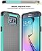 Galaxy S7 Edge Case, E LV Full Body Hybrid Armor Protection Defender Case Cover - Dual Layer Case Cover for Samsung Galaxy S7 Edge - [TEAL]