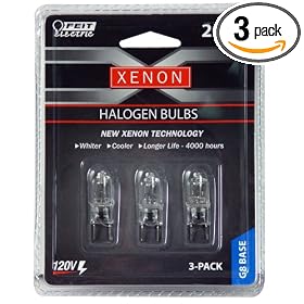 Feit Electric BPXN20 G8 3 Xenon 20-Watt, 120-Volt G8 Base, 3 Pack