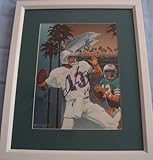 Dan Marino autographed Miami Dolphins art print matted and framed