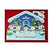 Illuminated Jolly Snowman Lights and 3 Melodies Pop Up Christmas Greeting Card / Christmas Card