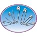 CHARLES LEONARD SAFETY PINS 1 1/2 (Set of 3)