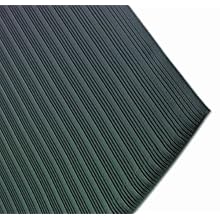 San Jamar KM4100 Vinyl Anti-Fatigue Sponge Mat, 36" Length x 27" Width, Black