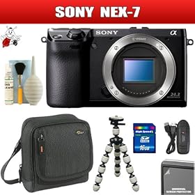 Sony NEX-7 24.3 MP Compact Interchangeable Lens Camera - Body Only Package 1