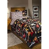 Rock Star Guitar Twin Comforter Set (6 Piece Bed In A Bag)