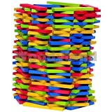 Eigenschaften woody / 200 BAUSTEINE STEINE HOLZ HOLZBAUSTEINE BRICKS BUNT NEU