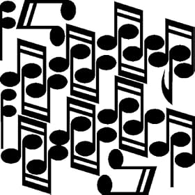 MUSICAL NOTES...WALL STICKERS DECALS ART DECOR
