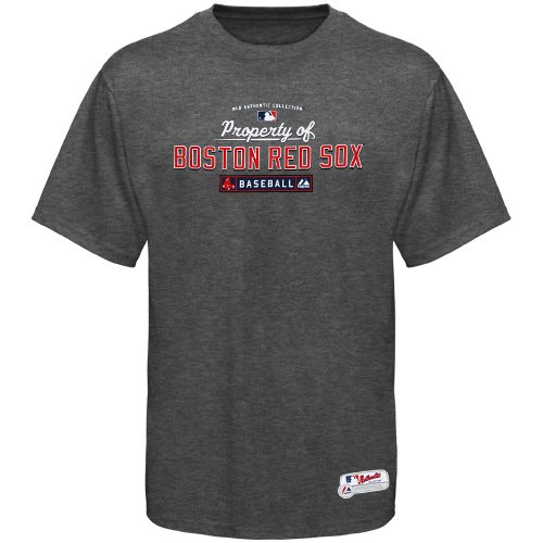 MLB Men's Boston Red Sox Property Of Short Sleeve Basic Crew Neck Tee (Pro Carbon Heather, XX-Large)