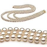 White 6-7mm AA Freshwater Pearl Necklace 16 inch Choker Length
