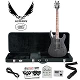 Dean Vendetta XM Transparent Black Satin (VNXM-TBKS) Electric Guitar Kit - Includes: Dean Guitar Cable, DAddario EXL110 Strings, Qwik Tune Tuner, Planet Waves Guitar Strap, Planet Waves 12-Pick Shredder Pack & MBT Hard Case