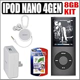 Apple Ipod Nano 8GB Black 4TH Generation w/ Accessory Bundle