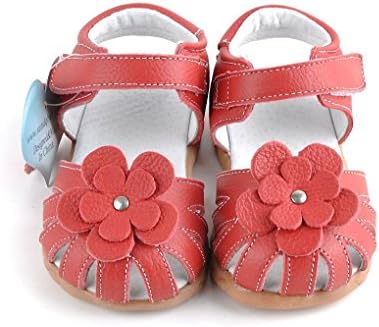Baby Girl's New Fashion Leather Flower Non-slip Flat Sandals (US 9)