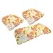 3-pc. Wicker Cushion Set - Beige/Orange