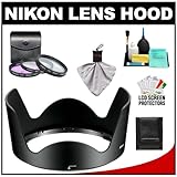 Nikon HB-35 Bayonet Lens Hood for Nikon 18-200mm f/3.5-5.6G VR II DX AF-S Zoom-Nikkor + 3 (UV/FLD/CPL) Filter Set + Accessory Kit (with D40, D60, D90, D300s, D3000, D3100, D5000 & D7000 Digital SLR Camera)