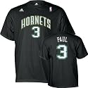 Chris Paul Black Adidas Name and Number New Orleans Hornets T-Shirt