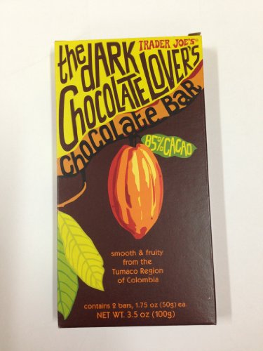 Trader Joe's the Dark Chocolate Lover's Chocolate Bar (Pack of 4 Bars)