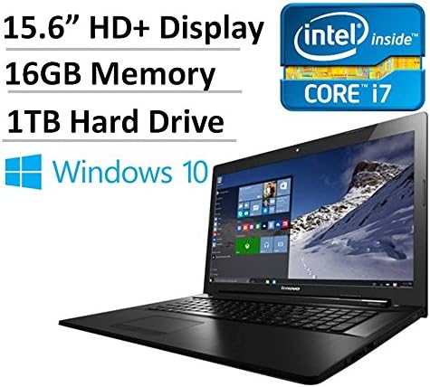 2016 New Lenovo Ideapad 15.6" High Performance Premium Laptop PC, 6th Gen Intel Dual-Core i7-6500U up to 3.1GHz, 16GB RAM, 1TB HDD, DVD Burner, Wireless-AC, Bluetooth, Webcam, Windows 10