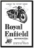 Framed Art Poster 20x30, Royal Enfield Motorcycles: Leading the Victory Parade