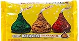 Holiday Hershey's Kisses Milk Chocolate with Caramel, 10-Ounce Bag (Pack of 2)