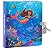 MOLLYBEE KIDS Mermaid Glow in The Dark Lock and Key Diary