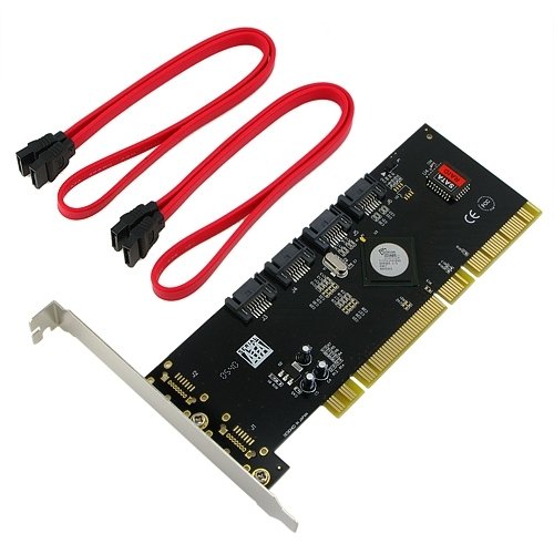 Syba PCI-X 32bit 66MHz / 64bit 133MHz 4-Ports SATA2 RAID Controller Card Up To 3Gbps SY-PCX40009