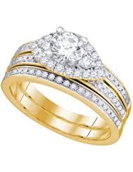 1.08CT-DIA 0.50CT-CRD BRIDAL SET