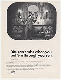 telephone long distance 1974 Bell Telephone Long Distance Bill Russell Photo Print Ad