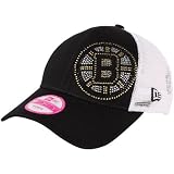 New Era Boston Bruins Ladies Jersey Shimmer Adjustable Hat - Black