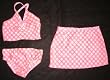 Girls 2 PC Pink/White Daisy set w/Matching Skirt