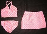 Girls 2 PC Pink/White Daisy set w/Matching Skirt