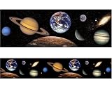 2 packs Outer Space Wall Paper Solar System Planets Wallpaper Border