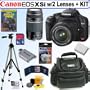 Canon Digital Rebel XSi 12MP Digital SLR Camera (Black) with EF-S 18-55mm f/3.5-5.6 IS Lens & EF 75-300mm f/4-5.6 III "USM" Telephoto Zoom Lens