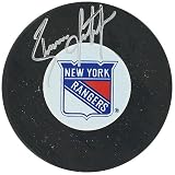 Brian Leetch Rangers Signed Puck