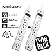 KRIÃ‹GER Dual Pack Surge Protector Strip 6 Outlet 3-Foot Cord 120V - KR362