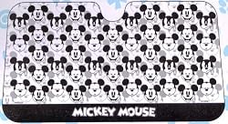 Mickey Mouse Faces Black White Car Front Windshield Sunshade