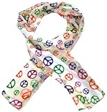 Stunning Lightweight Multicolor Peace Sign Neck Scarf