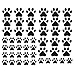 JOYRESIDE 49 Pieces/Set Dog Paws Wall Decals Vinyl Pawprints Sticker Animal Footprint Wall Art Decoration for Kids Boy Girl Baby Nursery Bedroom Living Room Animal Tracks Decor YMX21 (Black)