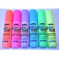 LEEHO Glow In The Dark Fabric Paint Pens - Set of 6 Colours