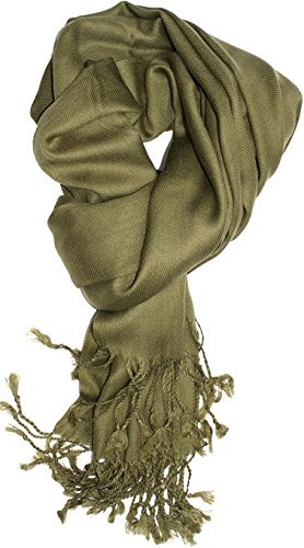 Dabung - Women's Luxurious Pashmina Scarf in Beautiful Solid Colors -Olive